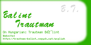 balint trautman business card